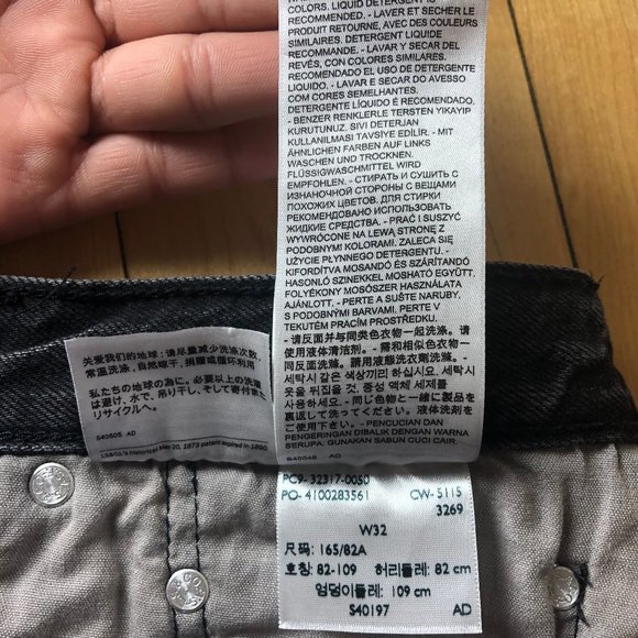 Levi's - 501 Original Shorts, Charcoal - Picture 13 of 16